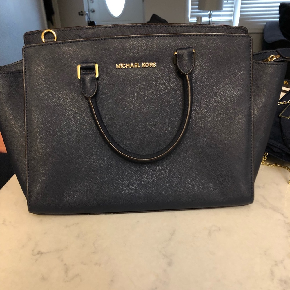 Michael Kors Navy Handbag